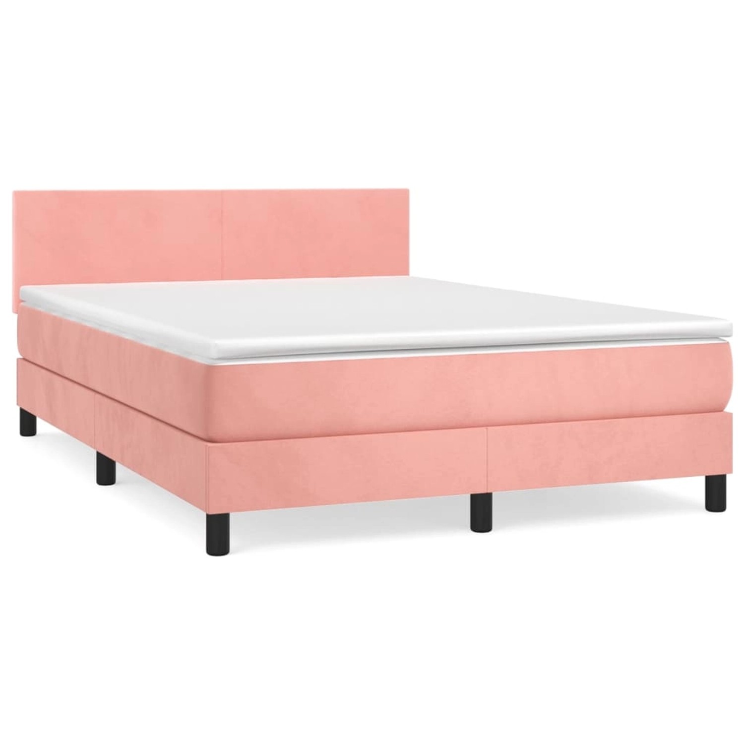 vidaXL Boxspringbett mit Matratze Rosa 140x200 cm Samt1395322 vidaXL Boxspringbett mit Matratze Rosa 140x200 cm Samt1395322 von VIDAXL