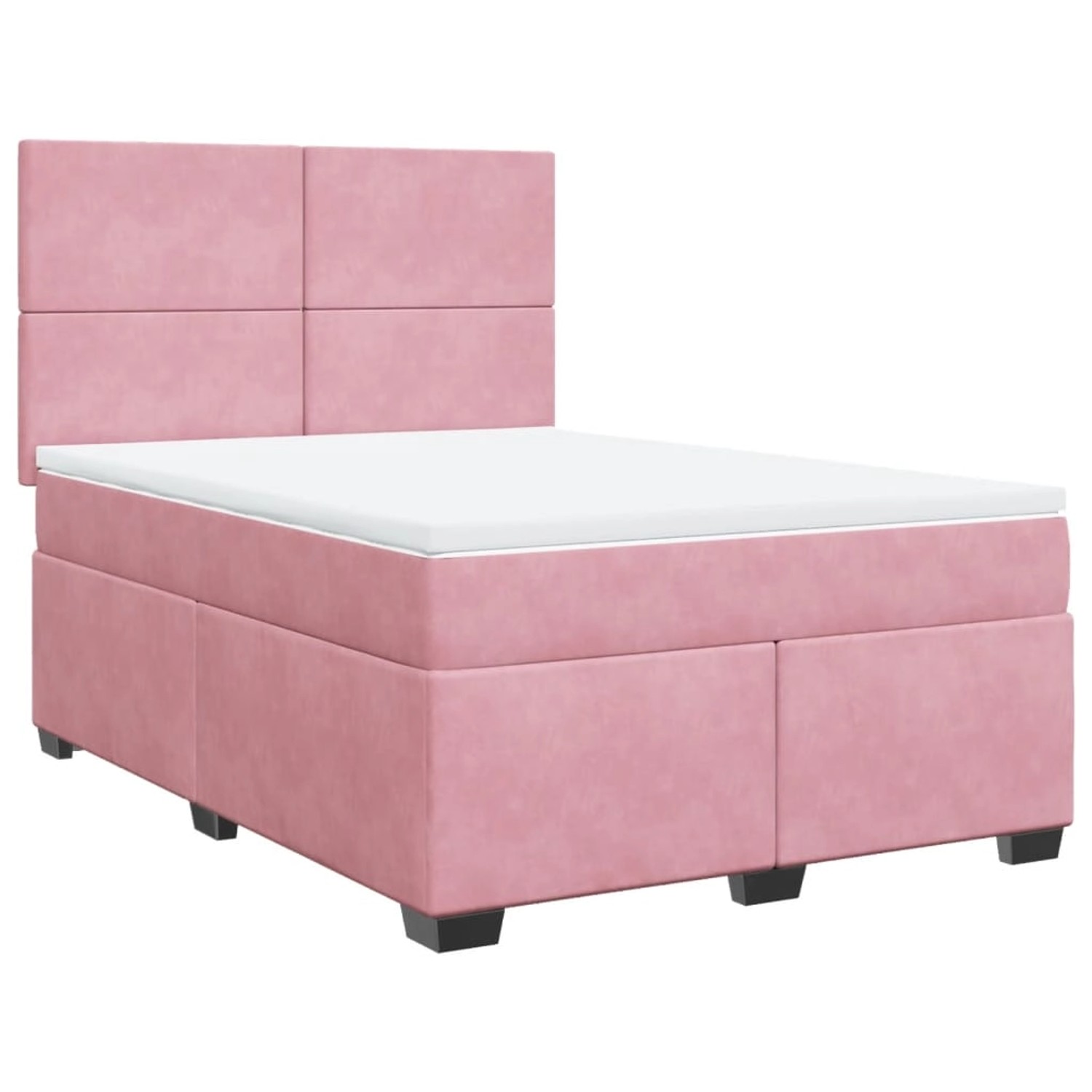 vidaXL Boxspringbett mit Matratze Rosa 140x200 cm Samt2107509 vidaXL Boxspringbett mit Matratze Rosa 140x200 cm Samt2107509 von VIDAXL