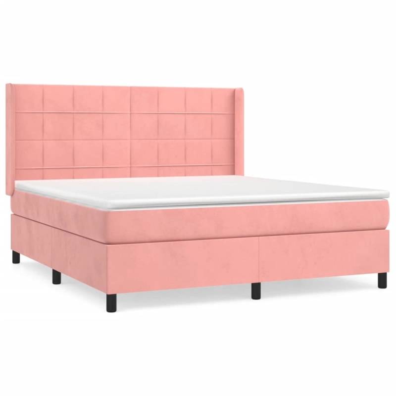 vidaXL Boxspringbett mit Matratze Rosa 160x200 cm Samt 3132692 vidaXL Boxspringbett mit Matratze Rosa 160x200 cm Samt 3132692 von VIDAXL