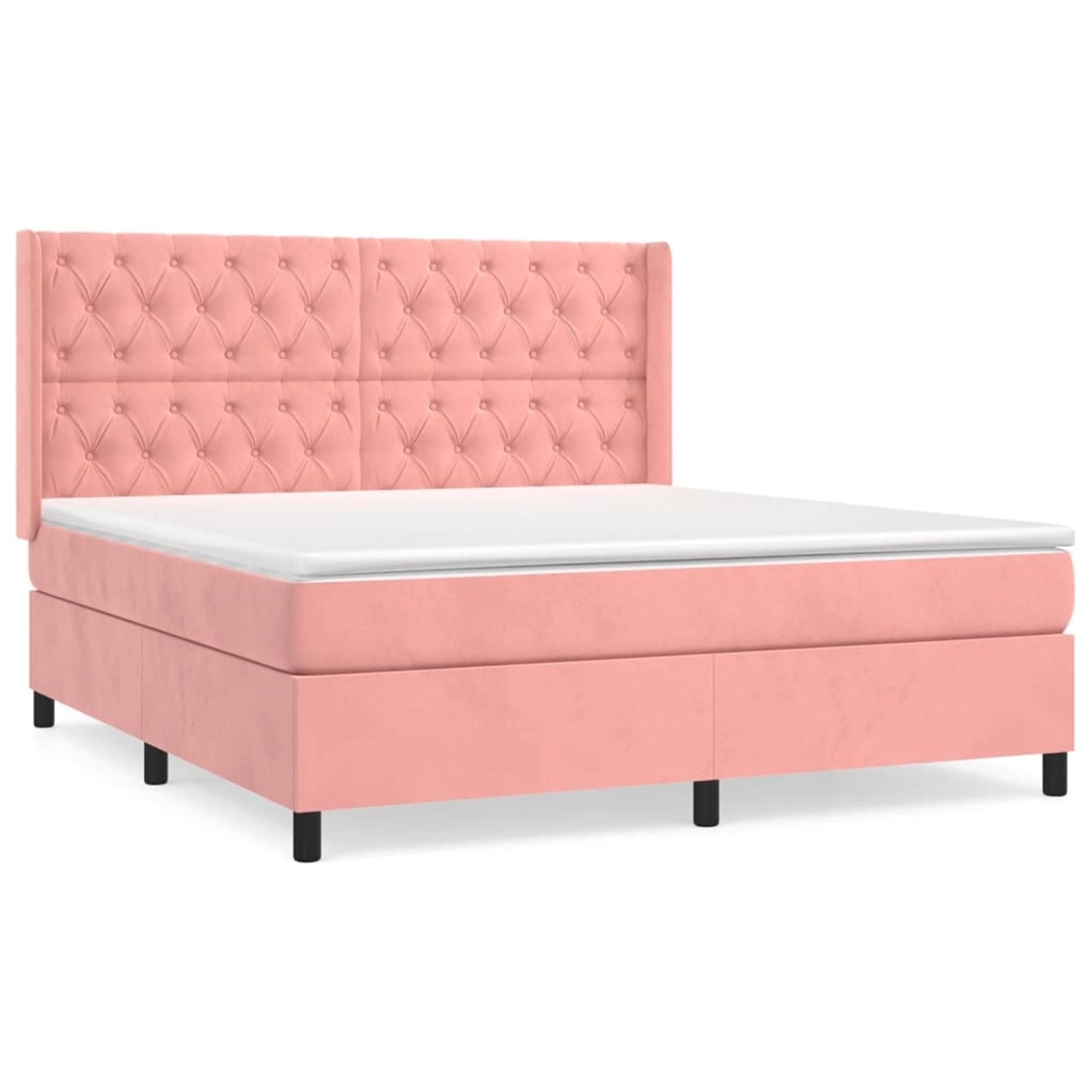 vidaXL Boxspringbett mit Matratze Rosa 160x200 cm Samt 3132872 vidaXL Boxspringbett mit Matratze Rosa 160x200 cm Samt 3132872 von VIDAXL
