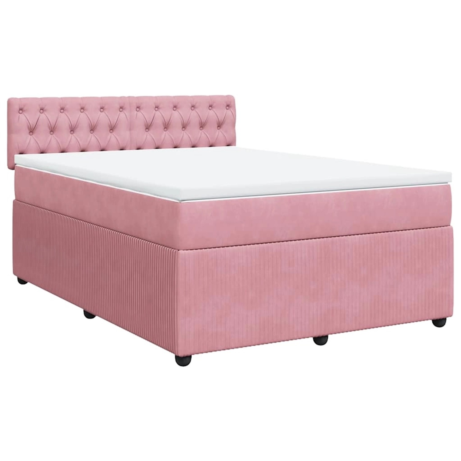vidaXL Boxspringbett mit Matratze Rosa 160x200 cm Samt 3287793 vidaXL Boxspringbett mit Matratze Rosa 160x200 cm Samt 3287793 von VIDAXL