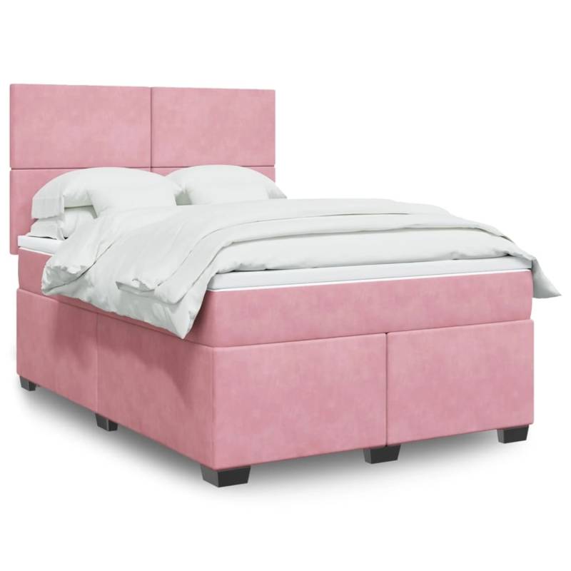 vidaXL Boxspringbett mit Matratze Rosa 160x200 cm Samt 3293253 vidaXL Boxspringbett mit Matratze Rosa 160x200 cm Samt 3293253 von VIDAXL