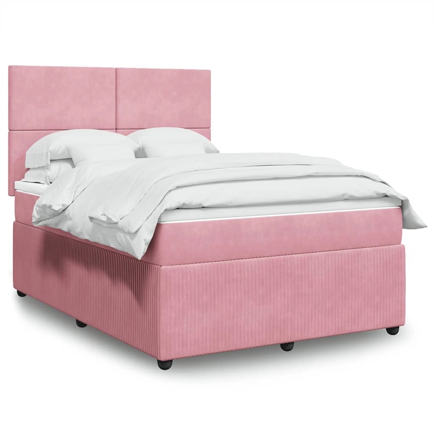 vidaXL Boxspringbett mit Matratze Rosa 160x200 cm Samt 3294681 vidaXL Boxspringbett mit Matratze Rosa 160x200 cm Samt 3294681 von VIDAXL