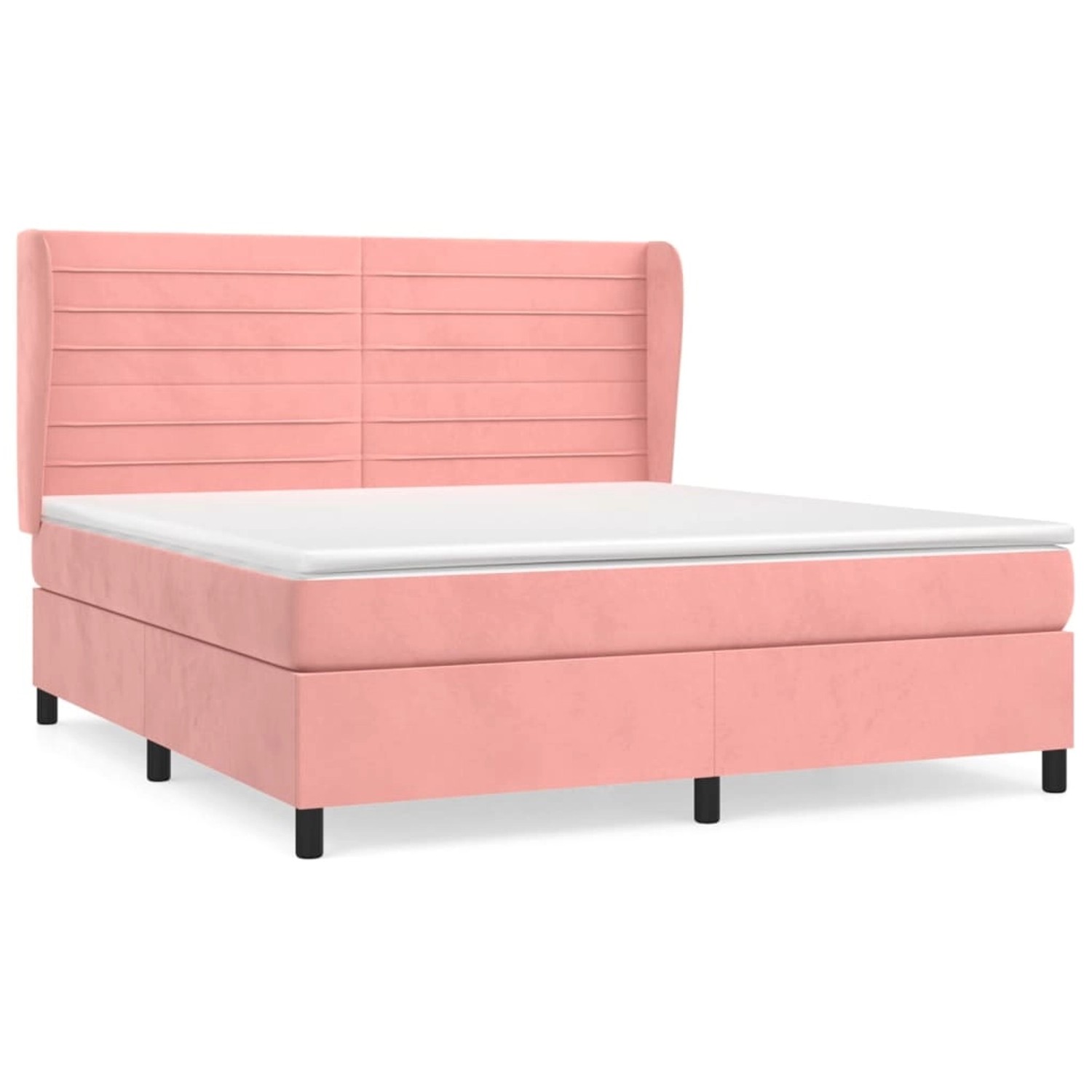 vidaXL Boxspringbett mit Matratze Rosa 160x200 cm Samt1372953 vidaXL Boxspringbett mit Matratze Rosa 160x200 cm Samt1372953 von VIDAXL