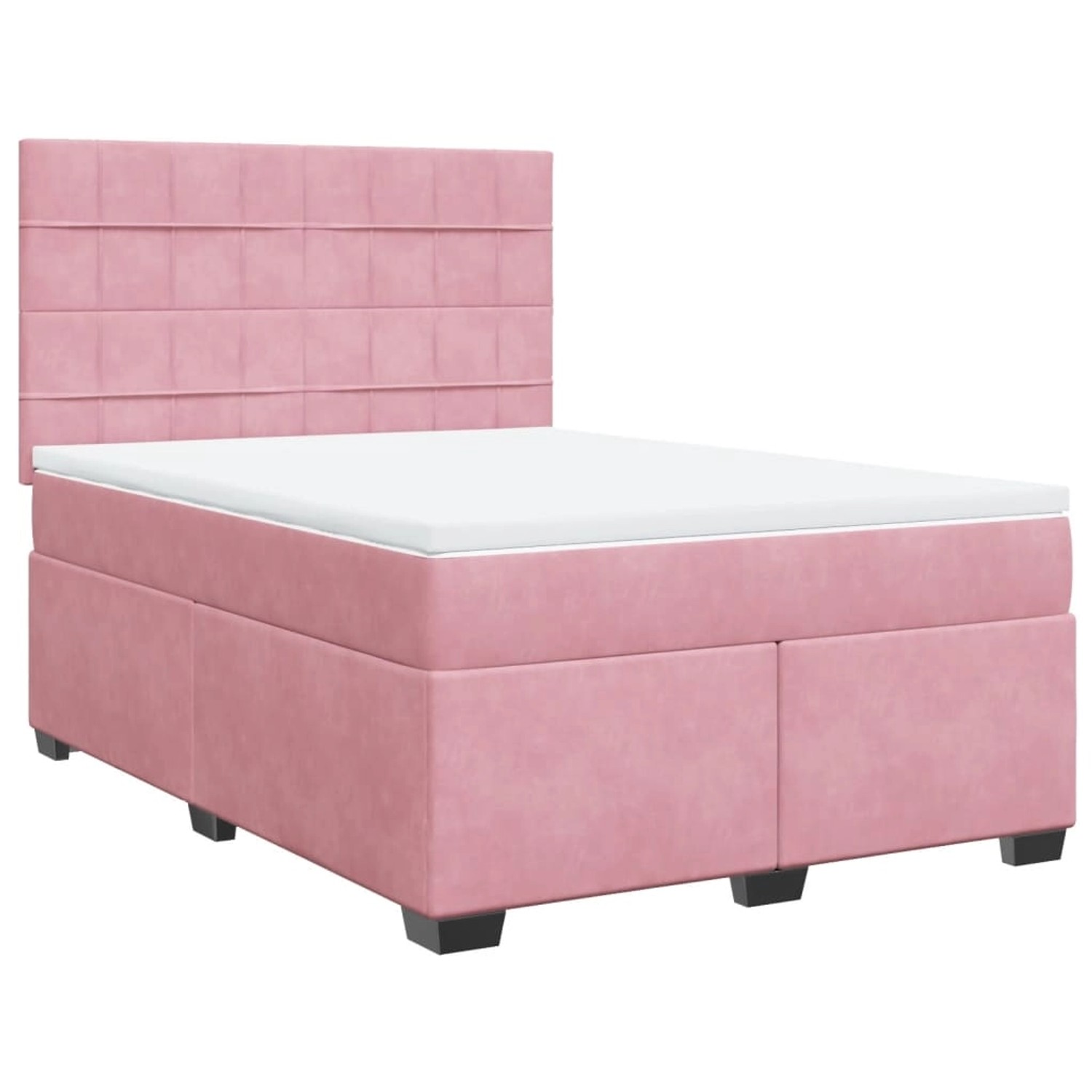 vidaXL Boxspringbett mit Matratze Rosa 160x200 cm Samt2099677 vidaXL Boxspringbett mit Matratze Rosa 160x200 cm Samt2099677 von VIDAXL
