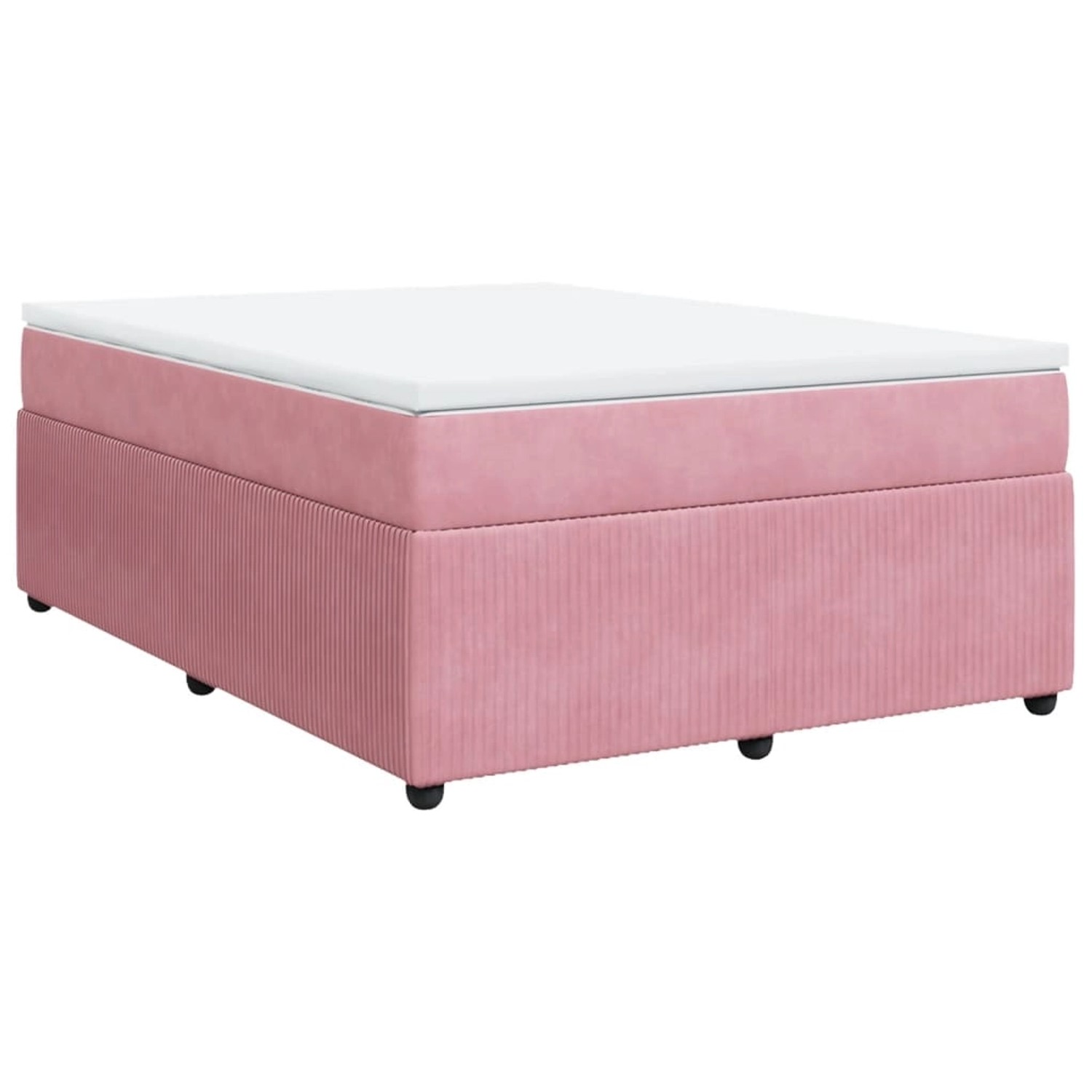 vidaXL Boxspringbett mit Matratze Rosa 160x200 cm Samt2100039 vidaXL Boxspringbett mit Matratze Rosa 160x200 cm Samt2100039 von VIDAXL