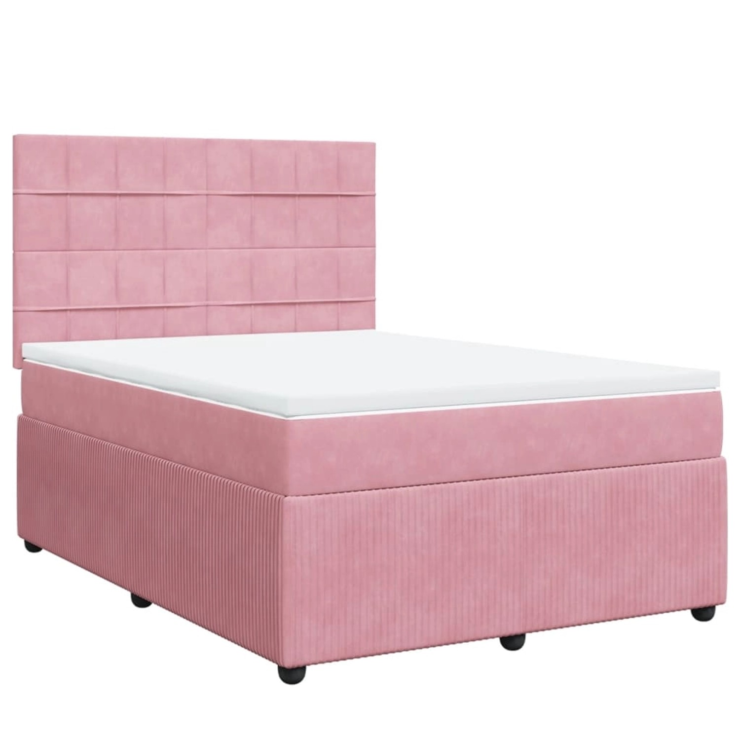 vidaXL Boxspringbett mit Matratze Rosa 160x200 cm Samt2106643 vidaXL Boxspringbett mit Matratze Rosa 160x200 cm Samt2106643 von VIDAXL