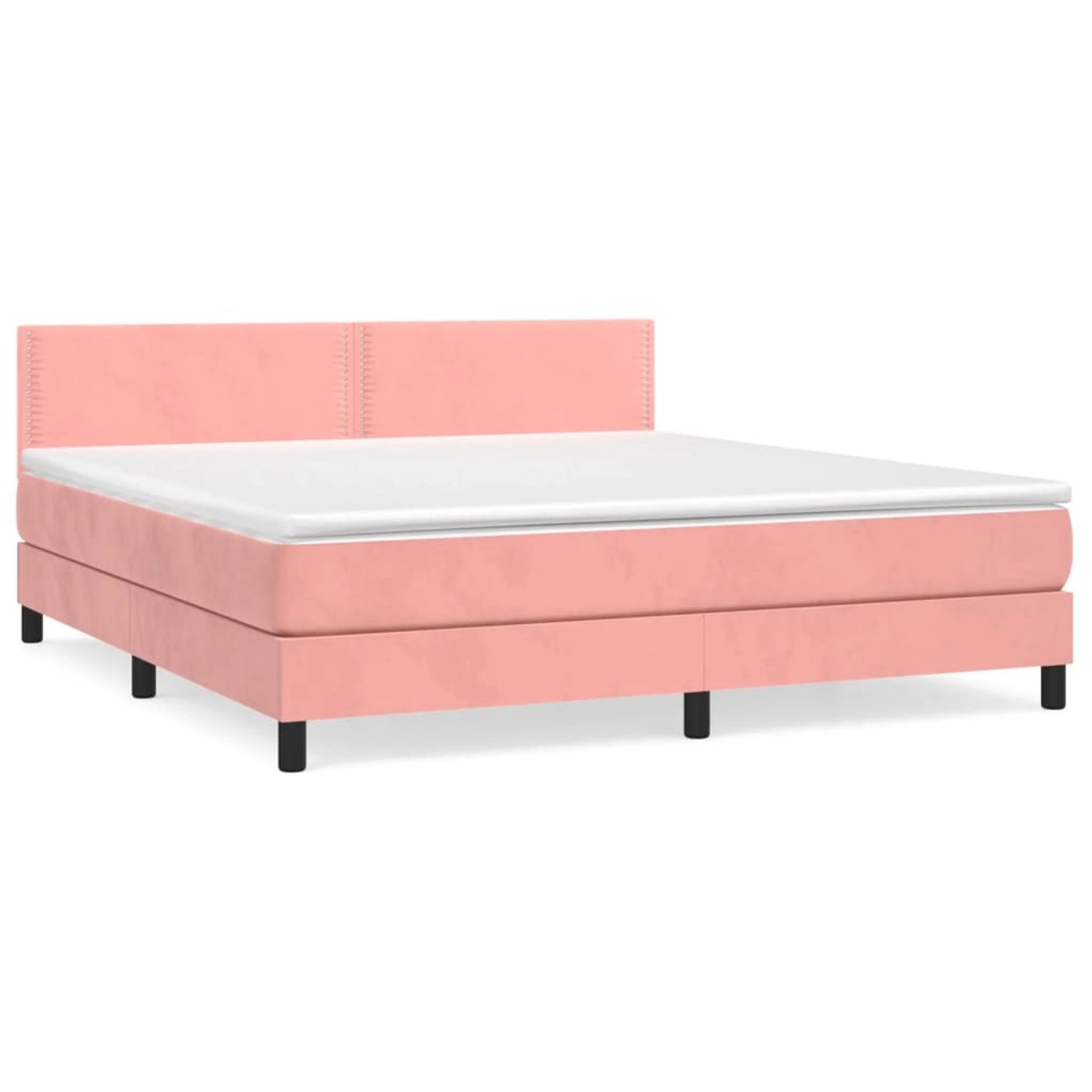 vidaXL Boxspringbett mit Matratze Rosa 180x200 cm Samt1348944 vidaXL Boxspringbett mit Matratze Rosa 180x200 cm Samt1348944 von VIDAXL