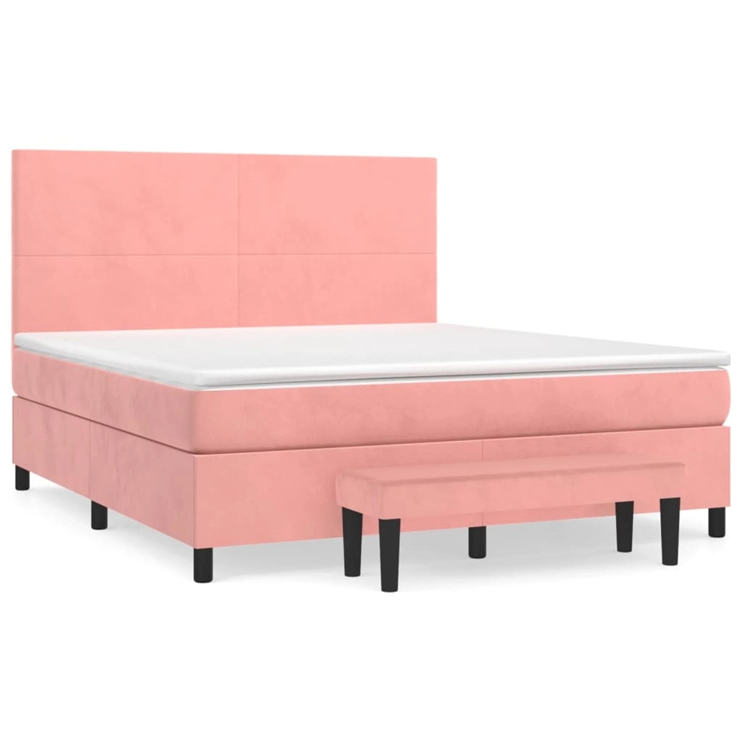 vidaXL Boxspringbett mit Matratze Rosa 180x200 cm Samt1350337 vidaXL Boxspringbett mit Matratze Rosa 180x200 cm Samt1350337 von VIDAXL