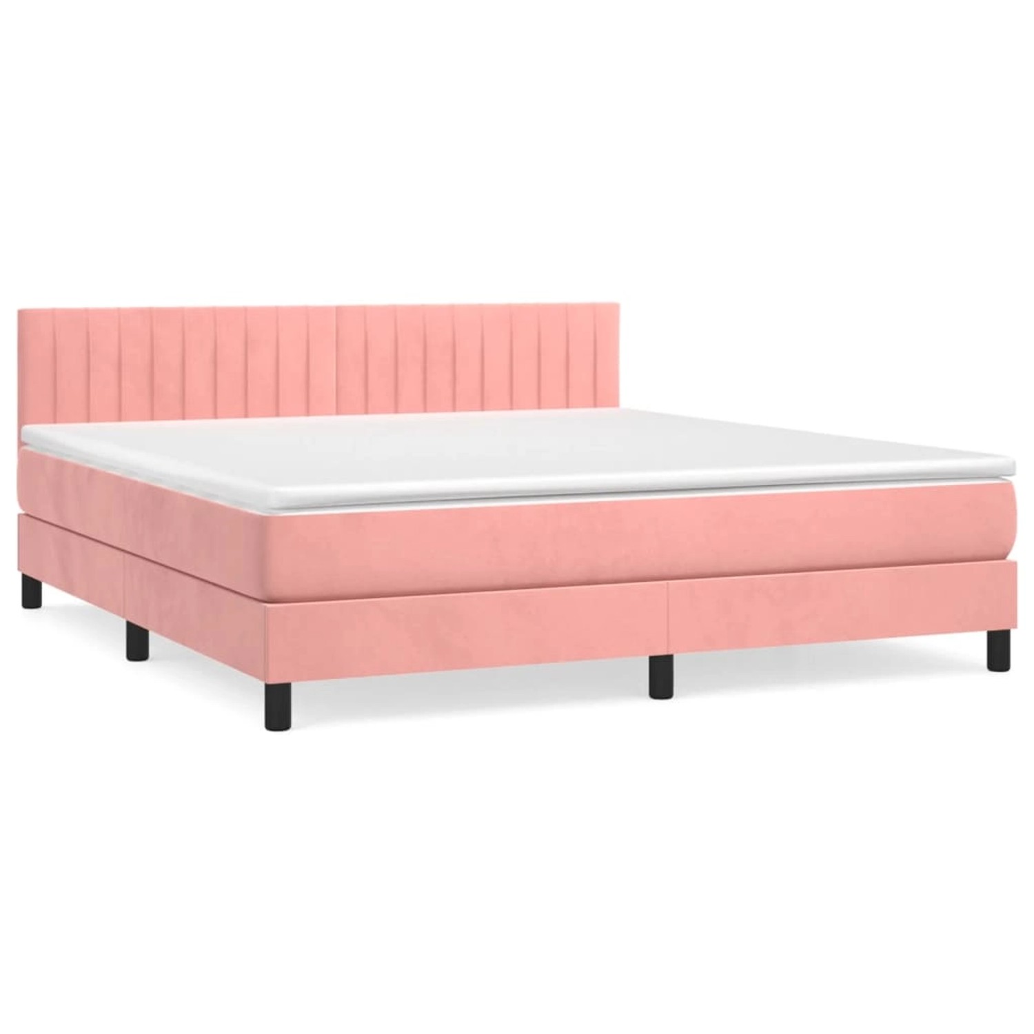vidaXL Boxspringbett mit Matratze Rosa 180x200 cm Samt1381526 vidaXL Boxspringbett mit Matratze Rosa 180x200 cm Samt1381526 von VIDAXL