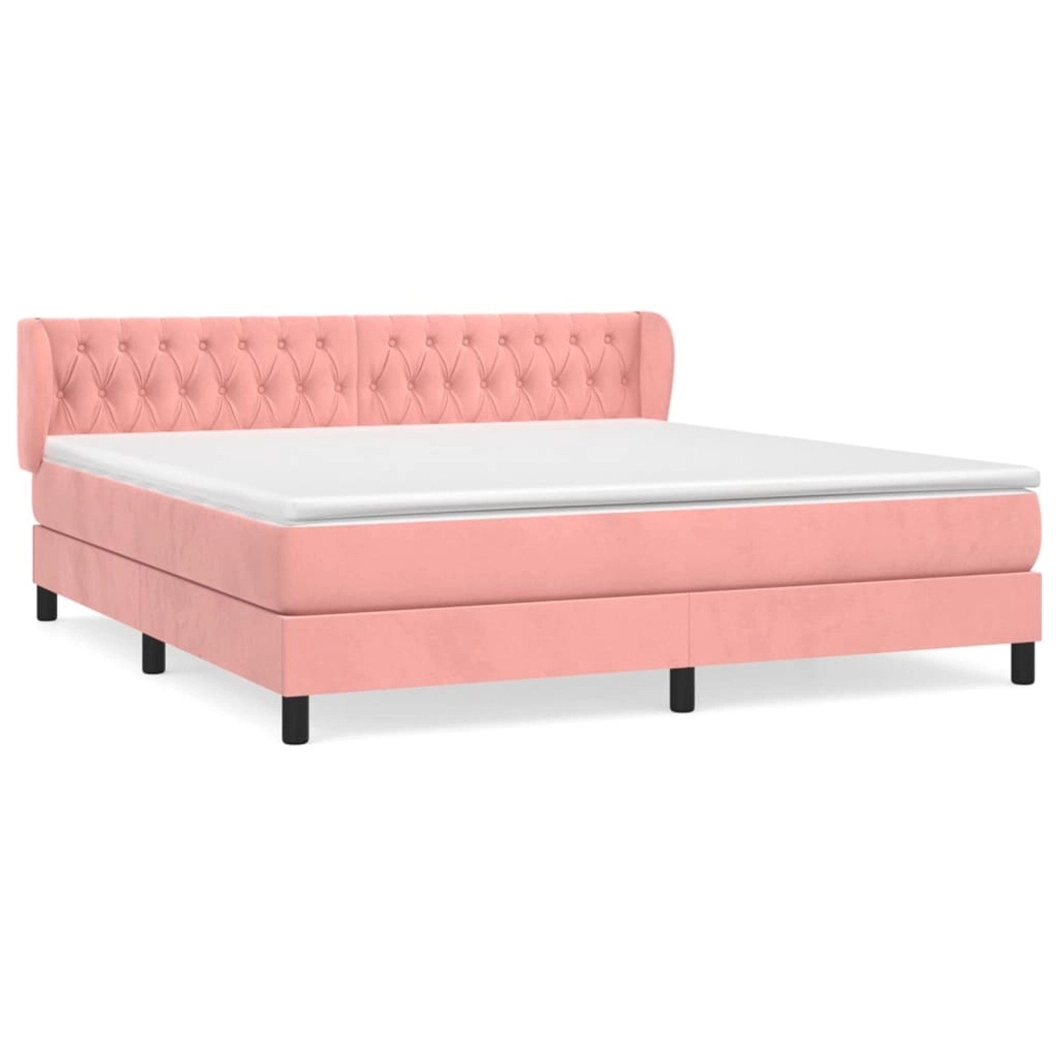 vidaXL Boxspringbett mit Matratze Rosa 180x200 cm Samt1383196 vidaXL Boxspringbett mit Matratze Rosa 180x200 cm Samt1383196 von VIDAXL