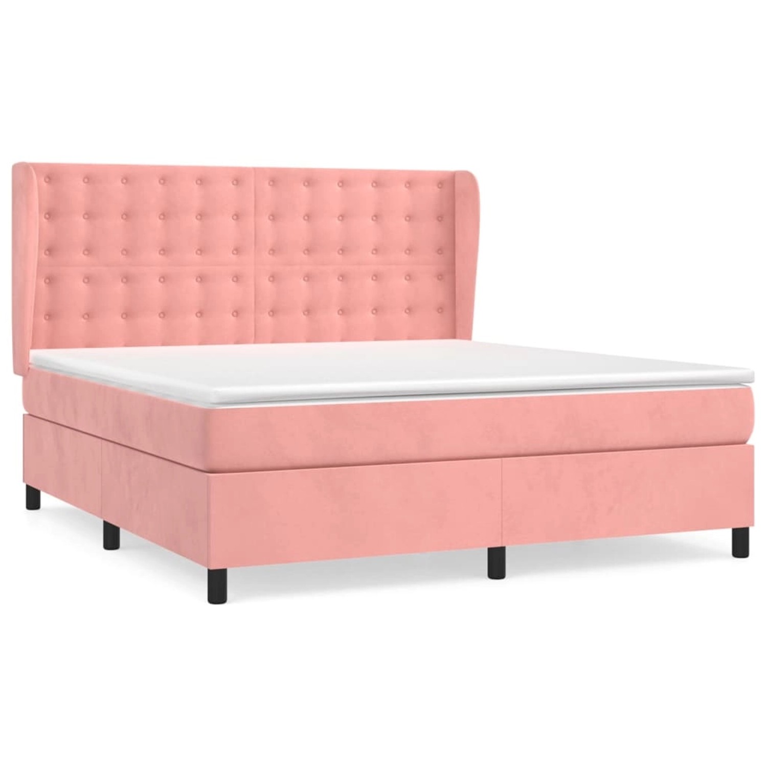 vidaXL Boxspringbett mit Matratze Rosa 180x200 cm Samt1383239 vidaXL Boxspringbett mit Matratze Rosa 180x200 cm Samt1383239 von VIDAXL
