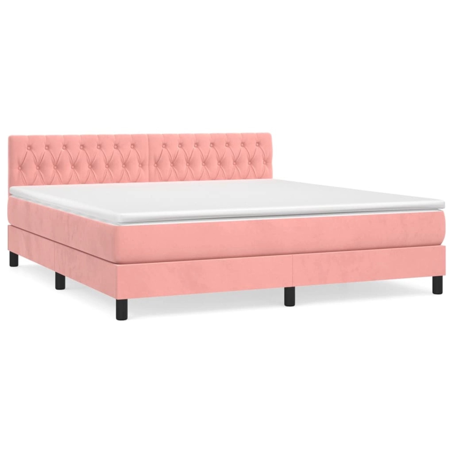 vidaXL Boxspringbett mit Matratze Rosa 180x200 cm Samt1390004 vidaXL Boxspringbett mit Matratze Rosa 180x200 cm Samt1390004 von VIDAXL