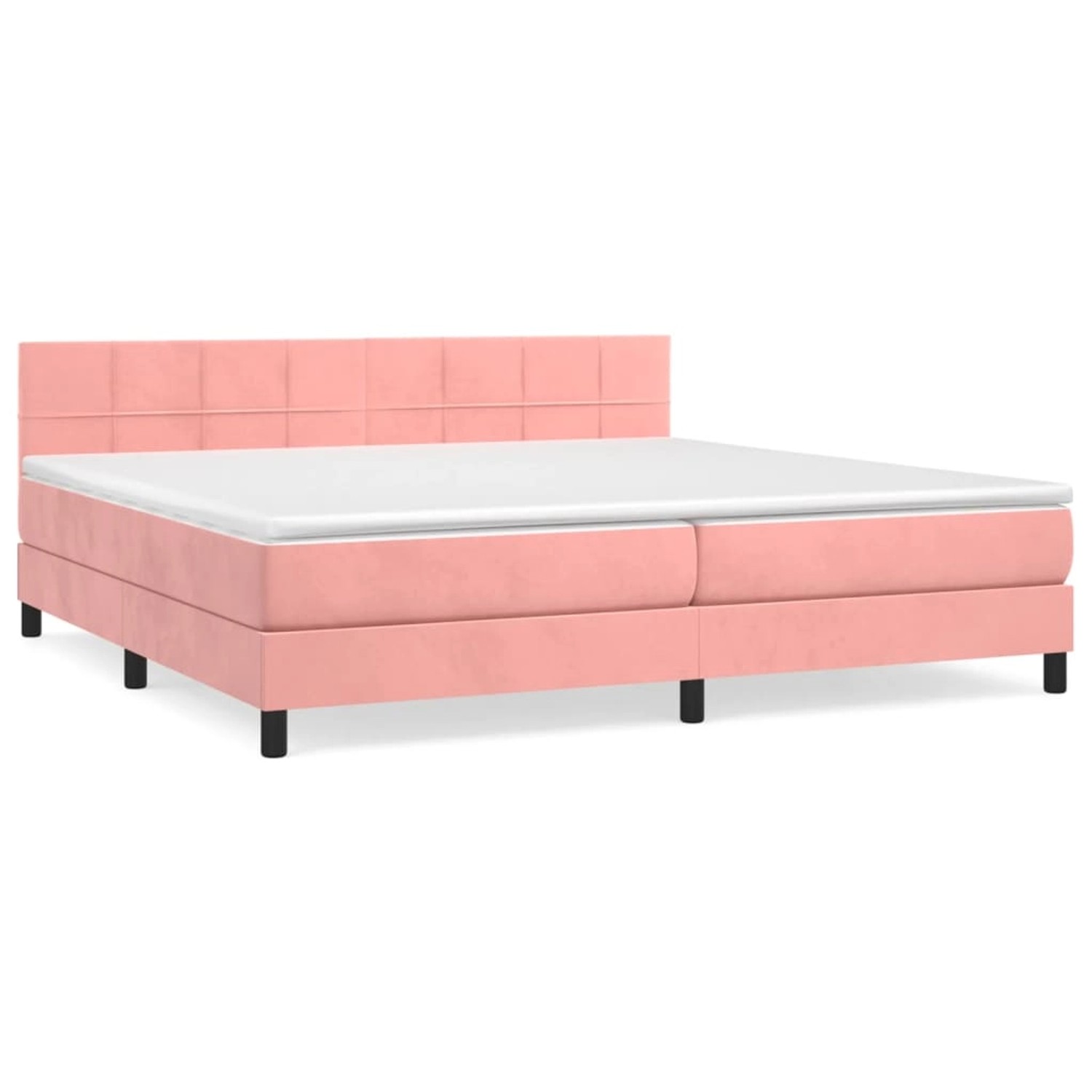vidaXL Boxspringbett mit Matratze Rosa 200x200 cm Samt 3141328 vidaXL Boxspringbett mit Matratze Rosa 200x200 cm Samt 3141328 von VIDAXL