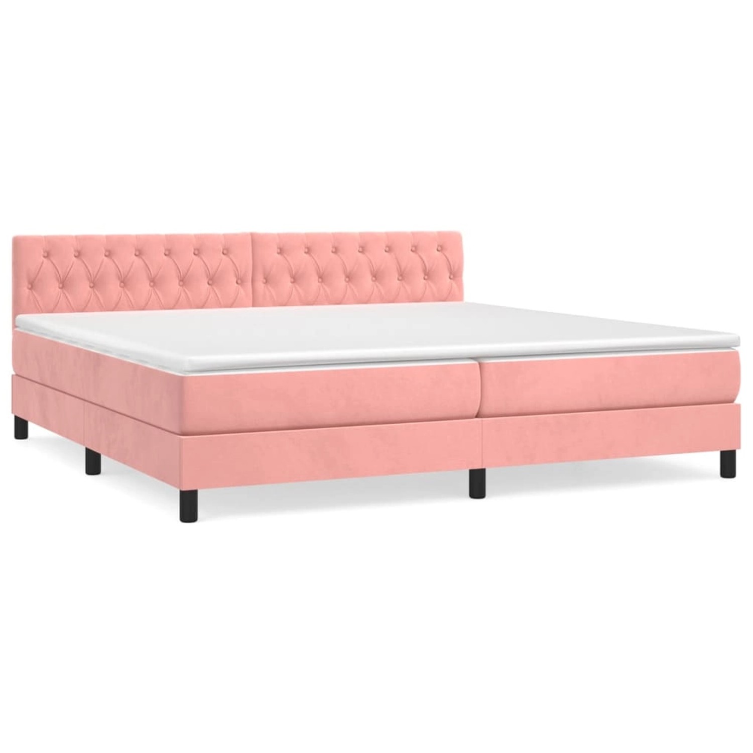 vidaXL Boxspringbett mit Matratze Rosa 200x200 cm Samt 3141508 vidaXL Boxspringbett mit Matratze Rosa 200x200 cm Samt 3141508 von VIDAXL