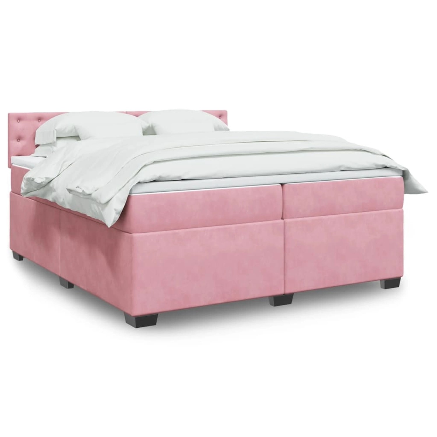 vidaXL Boxspringbett mit Matratze Rosa 200x200 cm Samt 3288719 vidaXL Boxspringbett mit Matratze Rosa 200x200 cm Samt 3288719 von VIDAXL