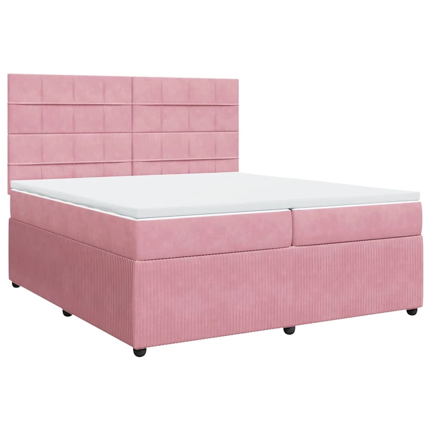 vidaXL Boxspringbett mit Matratze Rosa 200x200 cm Samt 3292435 vidaXL Boxspringbett mit Matratze Rosa 200x200 cm Samt 3292435 von VIDAXL
