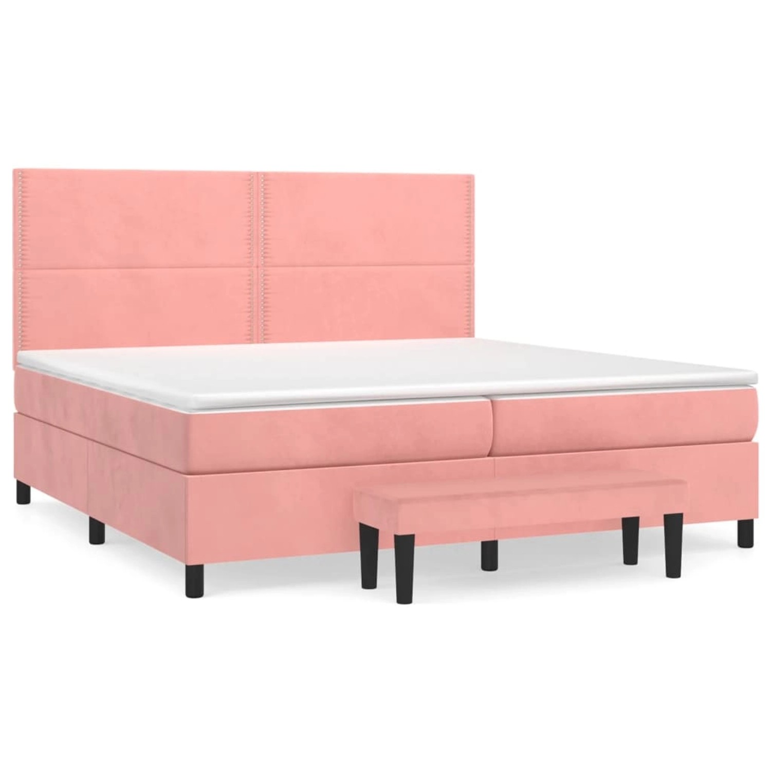 vidaXL Boxspringbett mit Matratze Rosa 200x200 cm Samt1350341 vidaXL Boxspringbett mit Matratze Rosa 200x200 cm Samt1350341 von VIDAXL
