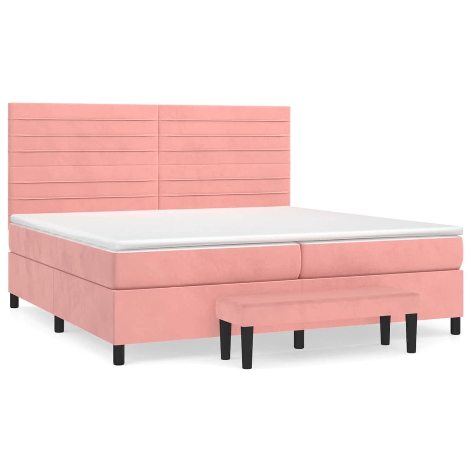 vidaXL Boxspringbett mit Matratze Rosa 200x200 cm Samt1350809 vidaXL Boxspringbett mit Matratze Rosa 200x200 cm Samt1350809 von VIDAXL