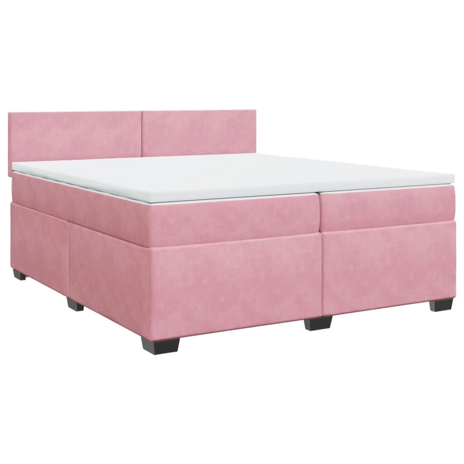 vidaXL Boxspringbett mit Matratze Rosa 200x200 cm Samt2099296 vidaXL Boxspringbett mit Matratze Rosa 200x200 cm Samt2099296 von VIDAXL