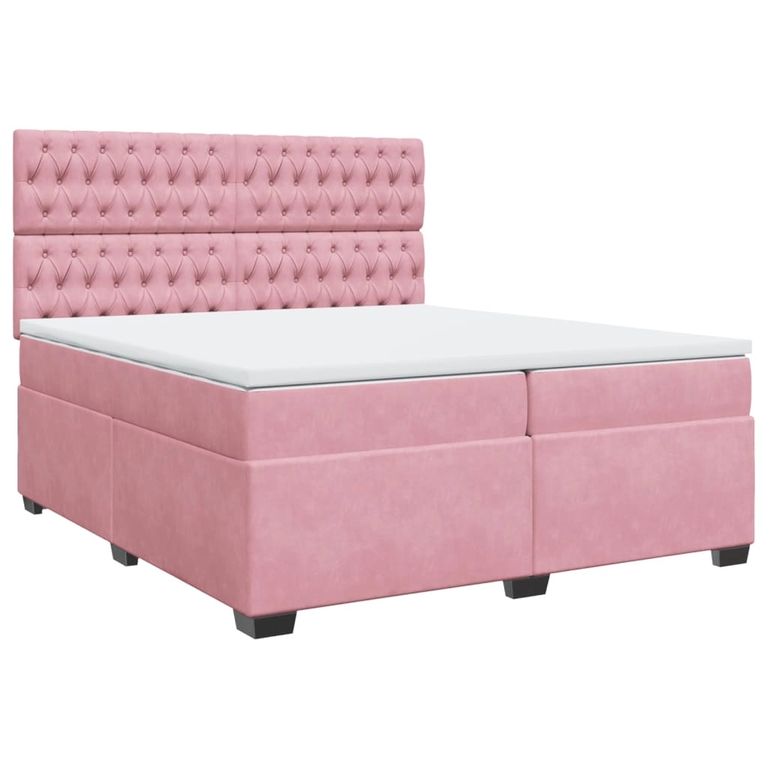 vidaXL Boxspringbett mit Matratze Rosa 200x200 cm Samt2099340 vidaXL Boxspringbett mit Matratze Rosa 200x200 cm Samt2099340 von VIDAXL