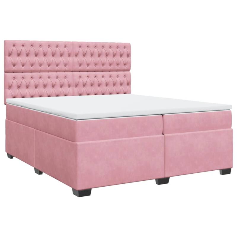vidaXL Boxspringbett mit Matratze Rosa 200x200 cm Samt2099340 vidaXL Boxspringbett mit Matratze Rosa 200x200 cm Samt2099340 von VIDAXL