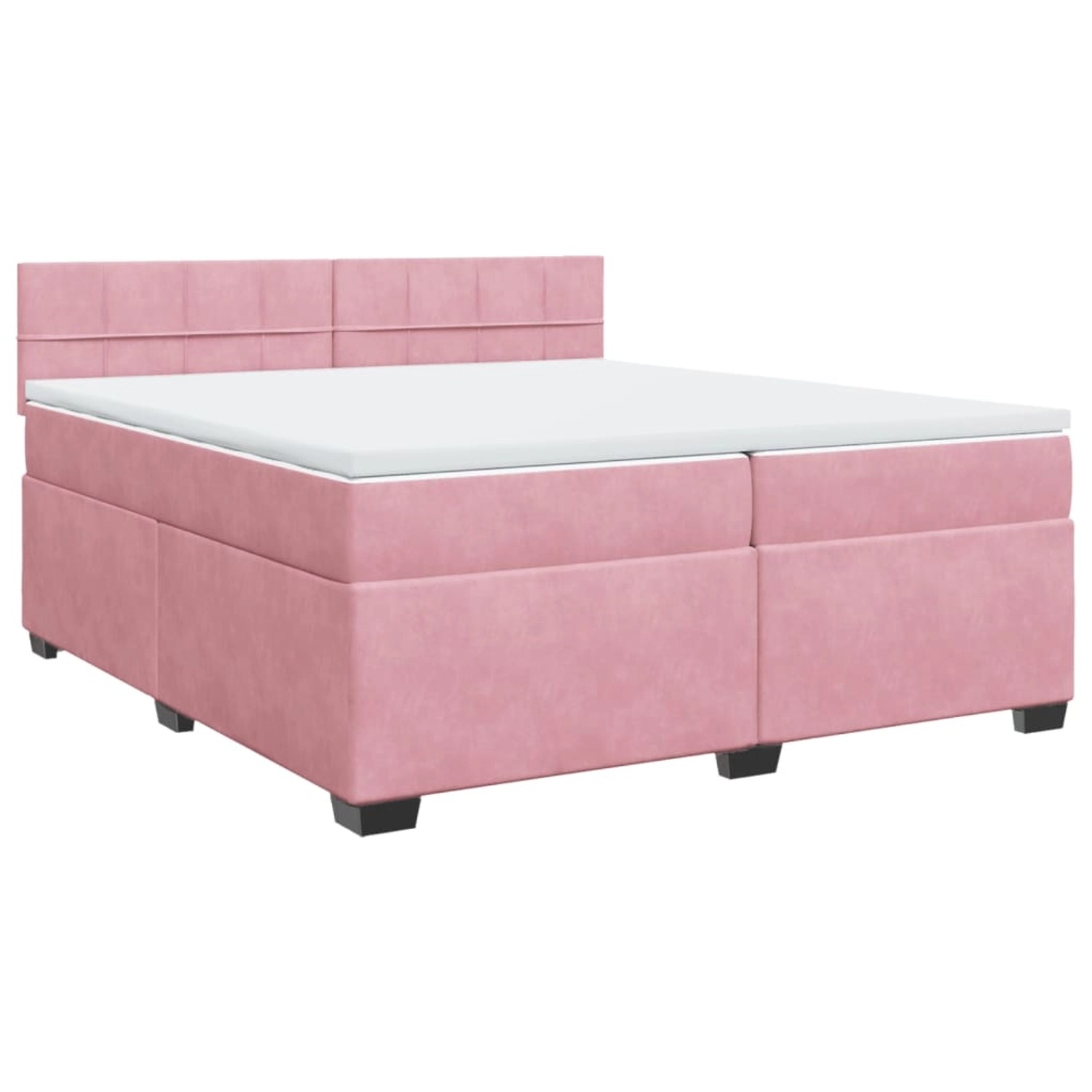 vidaXL Boxspringbett mit Matratze Rosa 200x200 cm Samt2103222 vidaXL Boxspringbett mit Matratze Rosa 200x200 cm Samt2103222 von VIDAXL
