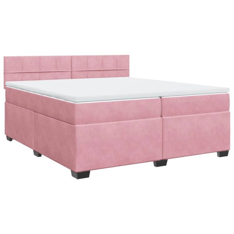 vidaXL Boxspringbett mit Matratze Rosa 200x200 cm Samt2103222 vidaXL Boxspringbett mit Matratze Rosa 200x200 cm Samt2103222 von VIDAXL