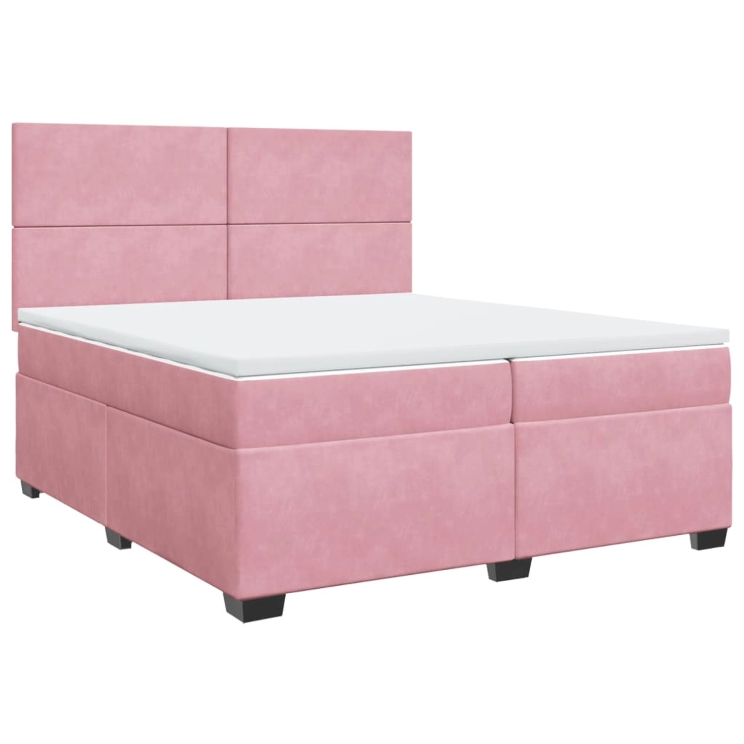 vidaXL Boxspringbett mit Matratze Rosa 200x200 cm Samt2103263 vidaXL Boxspringbett mit Matratze Rosa 200x200 cm Samt2103263 von VIDAXL