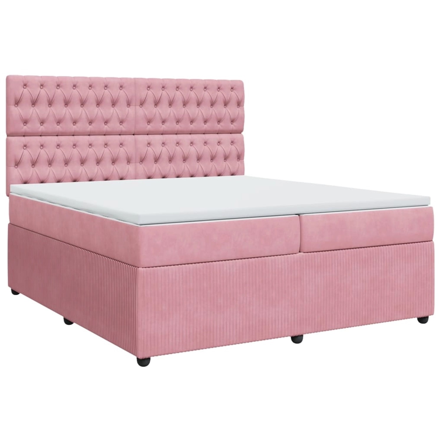 vidaXL Boxspringbett mit Matratze Rosa 200x200 cm Samt2107844 vidaXL Boxspringbett mit Matratze Rosa 200x200 cm Samt2107844 von VIDAXL