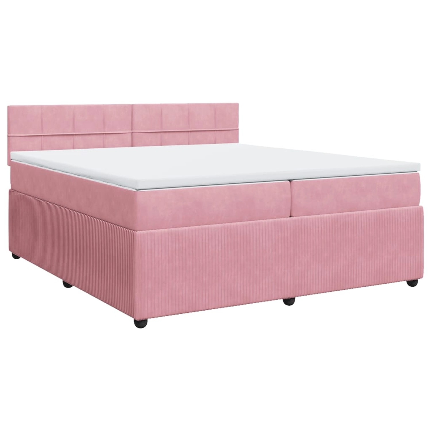 vidaXL Boxspringbett mit Matratze Rosa 200x200 cm Samt2108180 vidaXL Boxspringbett mit Matratze Rosa 200x200 cm Samt2108180 von VIDAXL