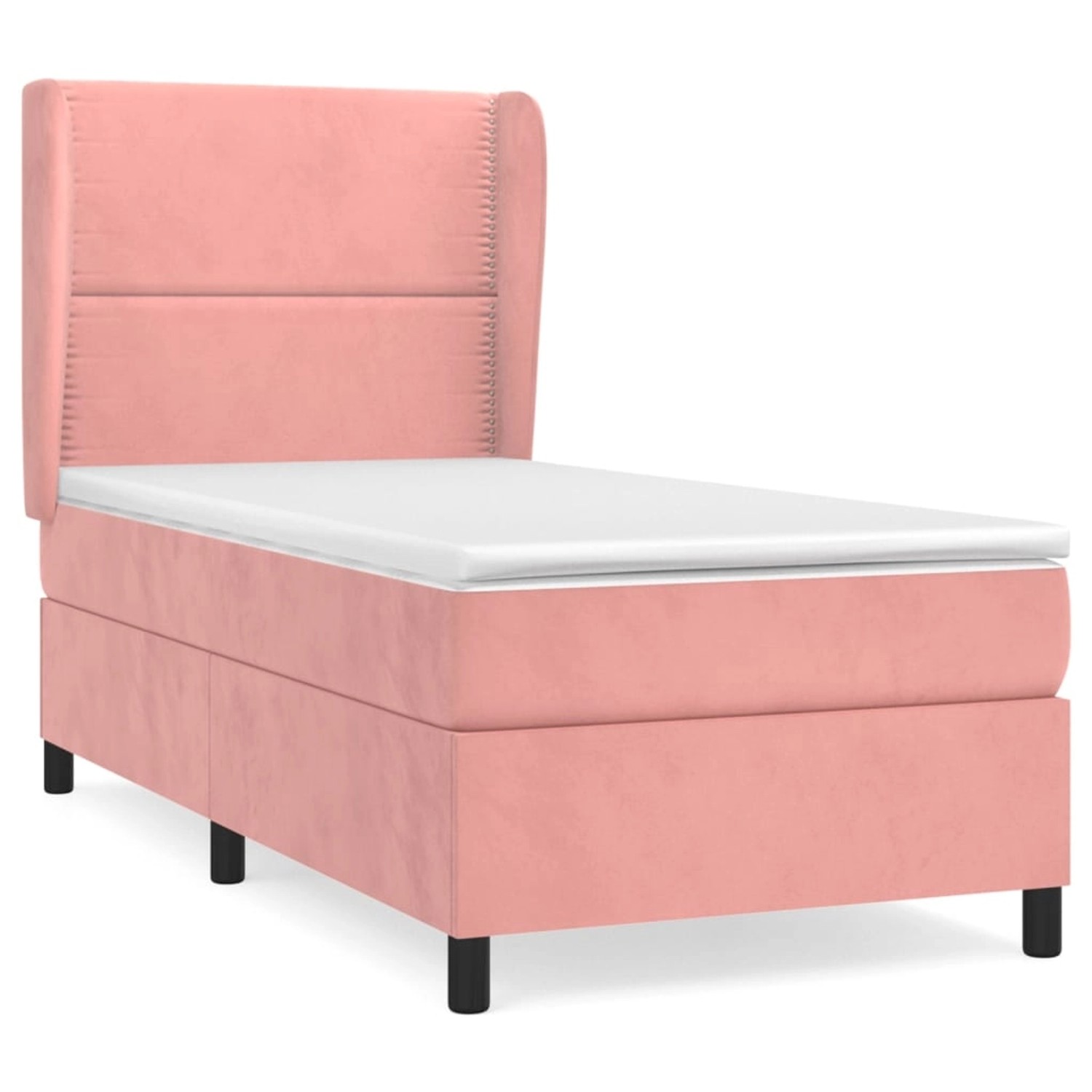 vidaXL Boxspringbett mit Matratze Rosa 80x200 cm Samt1376676 vidaXL Boxspringbett mit Matratze Rosa 80x200 cm Samt1376676 von VIDAXL