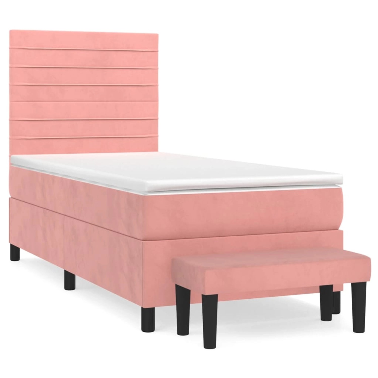 vidaXL Boxspringbett mit Matratze Rosa 80x200 cm Samt1379384 vidaXL Boxspringbett mit Matratze Rosa 80x200 cm Samt1379384 von VIDAXL