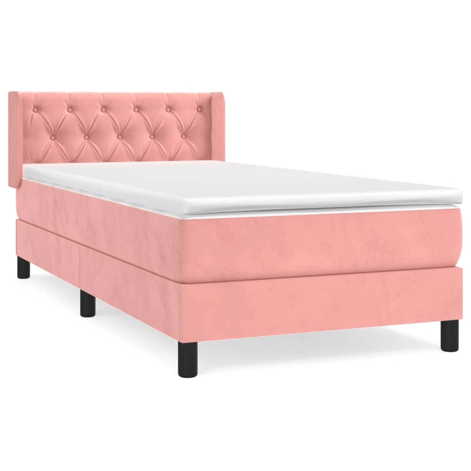 vidaXL Boxspringbett mit Matratze Rosa 80x200 cm Samt1537590 vidaXL Boxspringbett mit Matratze Rosa 80x200 cm Samt1537590 von VIDAXL
