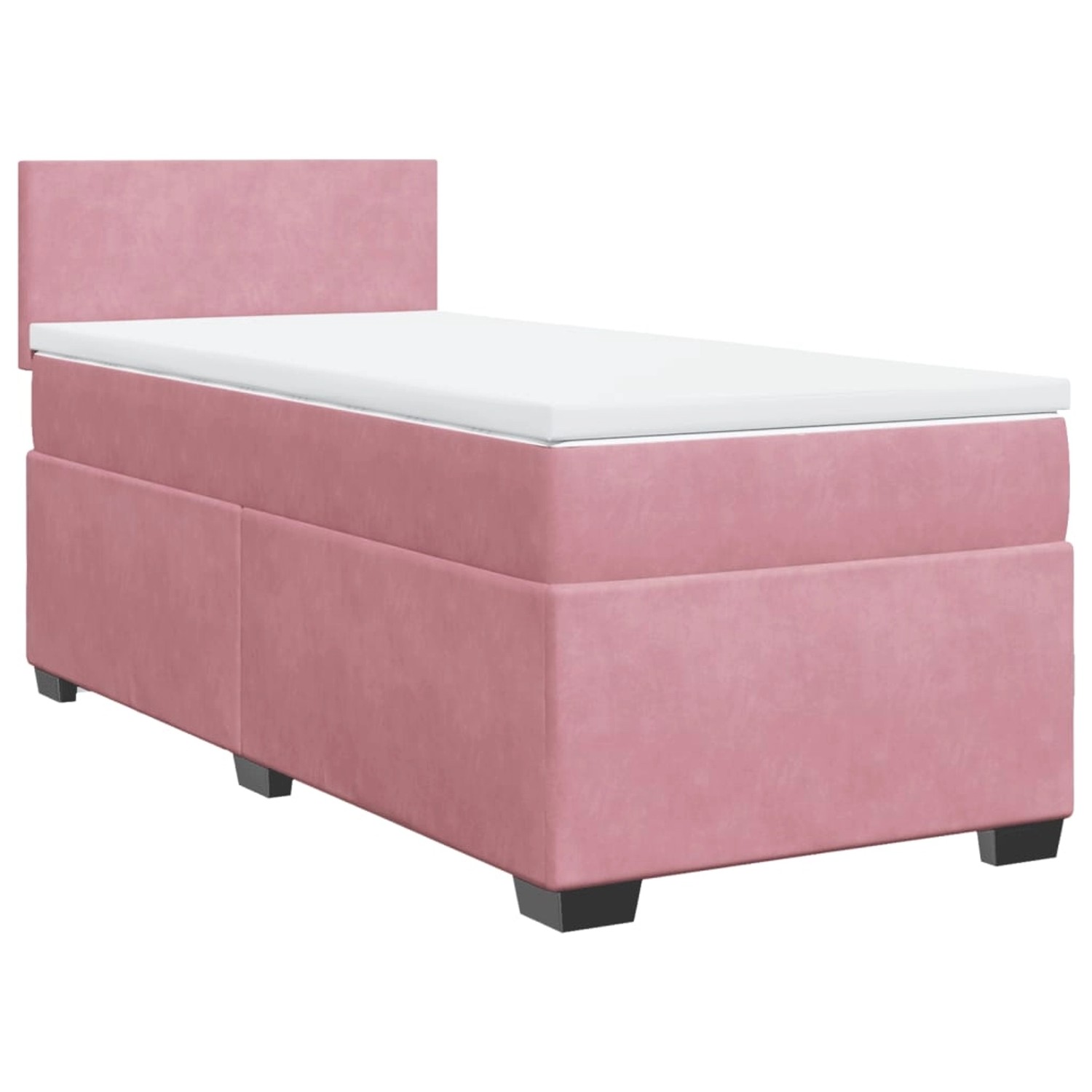 vidaXL Boxspringbett mit Matratze Rosa 80x200 cm Samt2101798 vidaXL Boxspringbett mit Matratze Rosa 80x200 cm Samt2101798 von VIDAXL