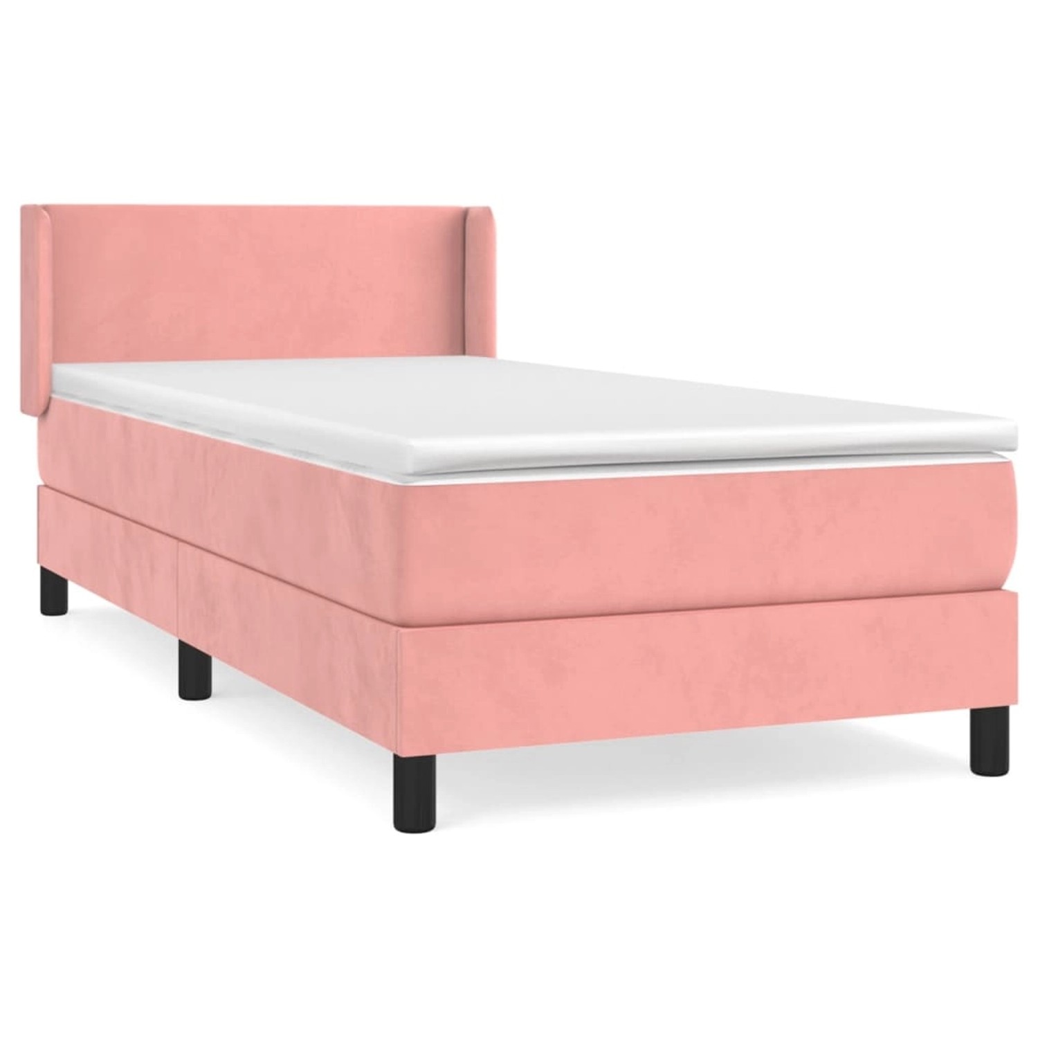 vidaXL Boxspringbett mit Matratze Rosa 90x190 cm Samt1537189 vidaXL Boxspringbett mit Matratze Rosa 90x190 cm Samt1537189 von VIDAXL
