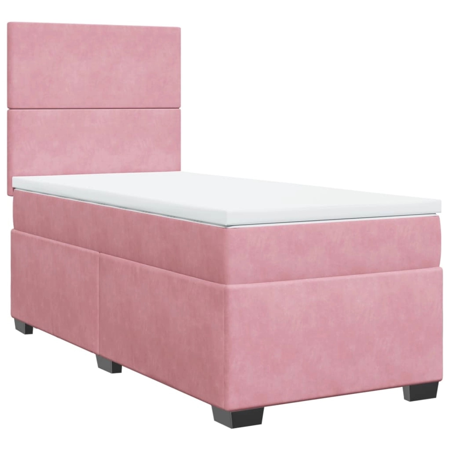 vidaXL Boxspringbett mit Matratze Rosa 90x190 cm Samt2099307 vidaXL Boxspringbett mit Matratze Rosa 90x190 cm Samt2099307 von VIDAXL