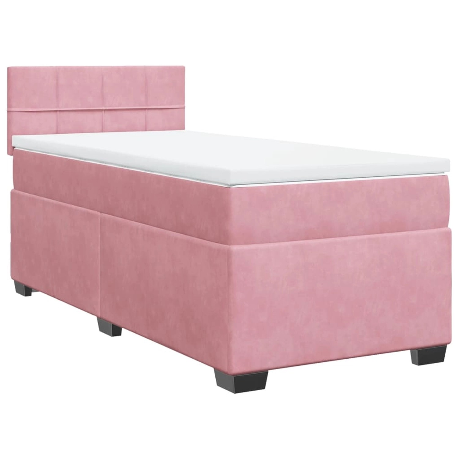 vidaXL Boxspringbett mit Matratze Rosa 90x200 cm Samt 3286227 vidaXL Boxspringbett mit Matratze Rosa 90x200 cm Samt 3286227 von VIDAXL