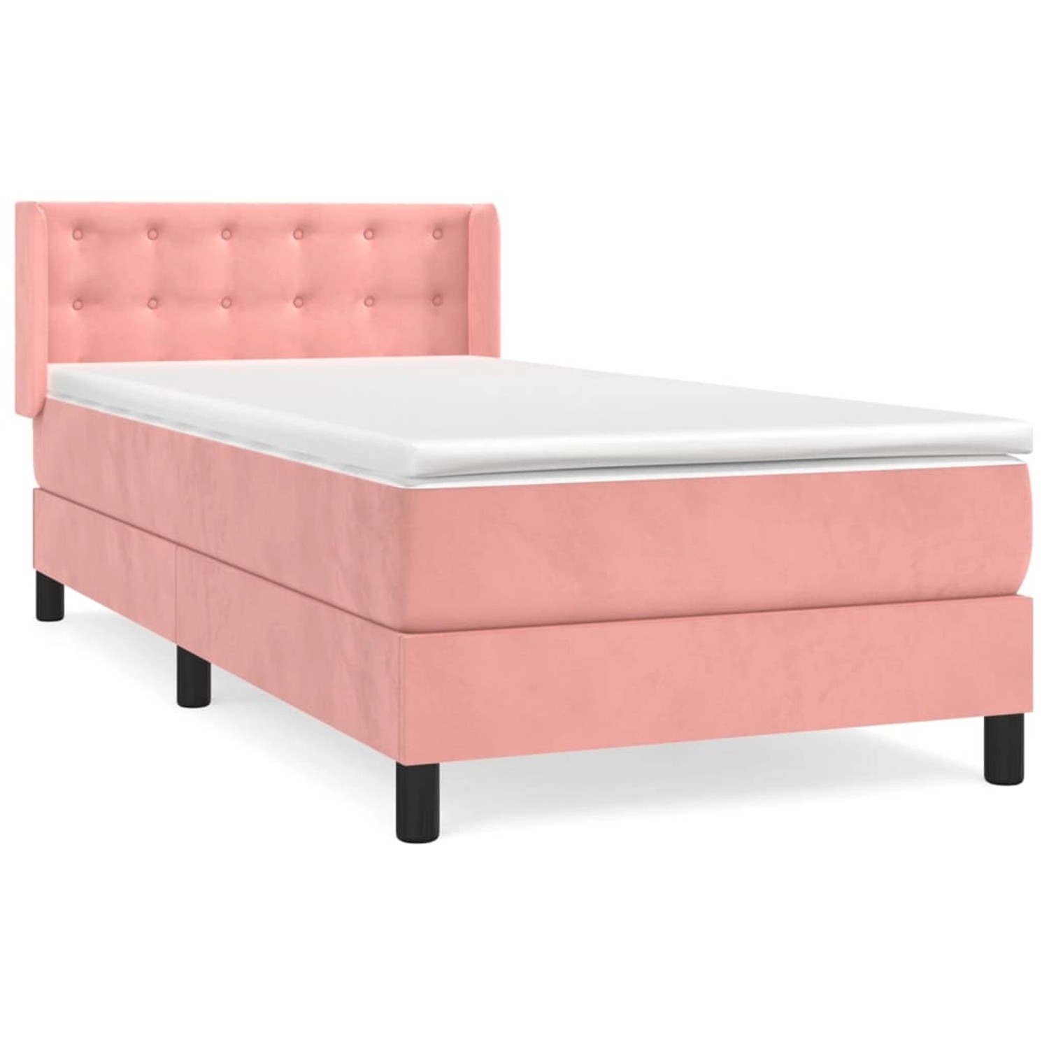 vidaXL Boxspringbett mit Matratze Rosa 90x200 cm Samt1469248 vidaXL Boxspringbett mit Matratze Rosa 90x200 cm Samt1469248 von VIDAXL
