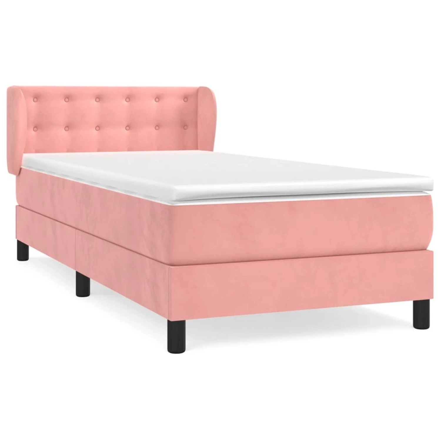 vidaXL Boxspringbett mit Matratze Rosa 90x200 cm Samt1469255 vidaXL Boxspringbett mit Matratze Rosa 90x200 cm Samt1469255 von VIDAXL