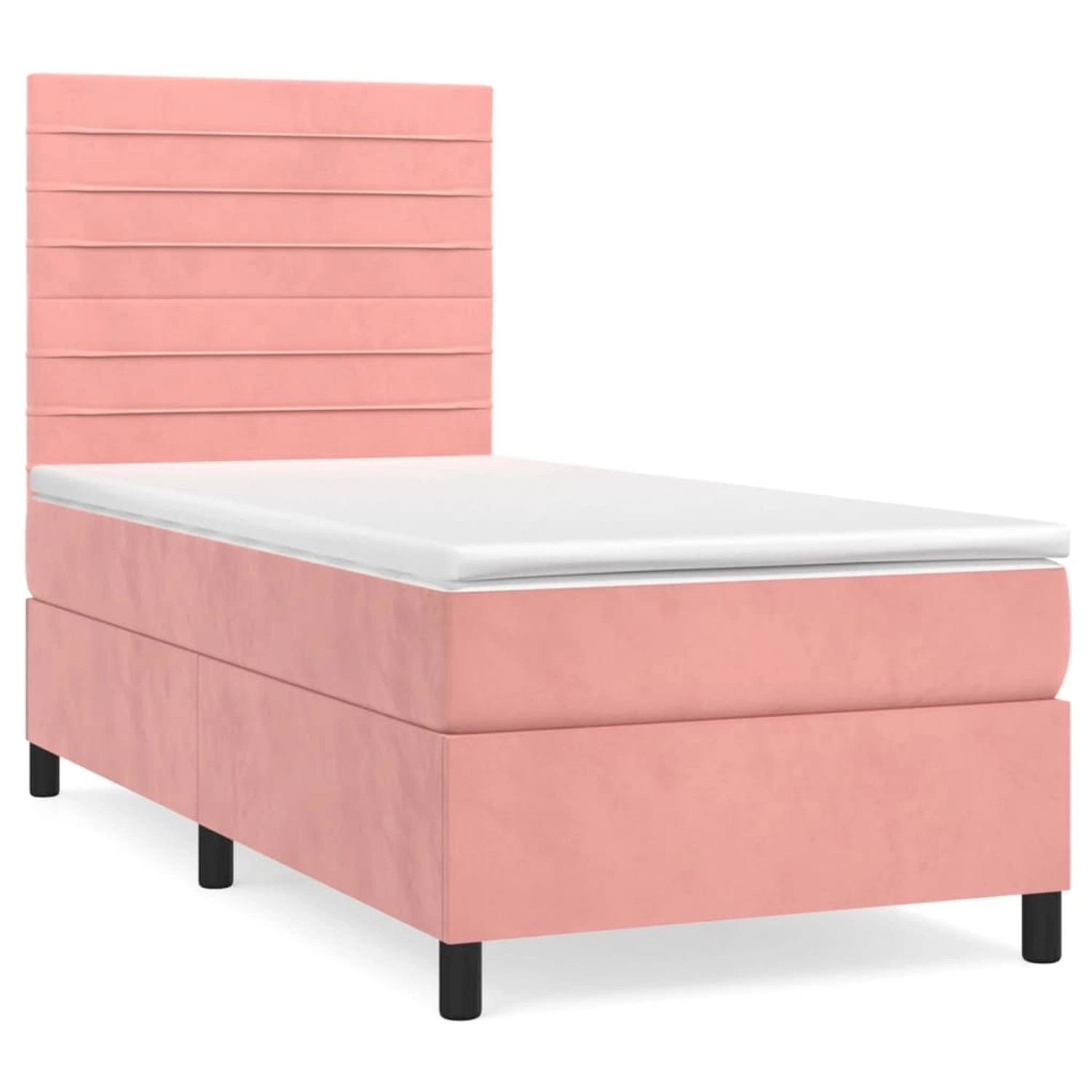 vidaXL Boxspringbett mit Matratze Rosa 90x200 cm Samt1537926 vidaXL Boxspringbett mit Matratze Rosa 90x200 cm Samt1537926 von VIDAXL