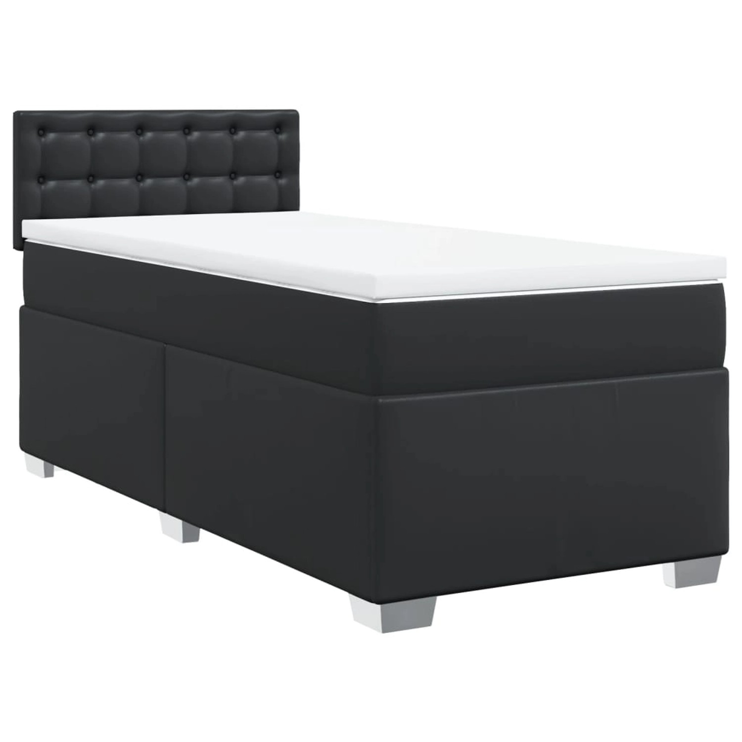 vidaXL Boxspringbett mit Matratze Schwarz 100x200 cm Kunstleder2105690 vidaXL Boxspringbett mit Matratze Schwarz 100x200 cm Kunstleder2105690 von VIDAXL