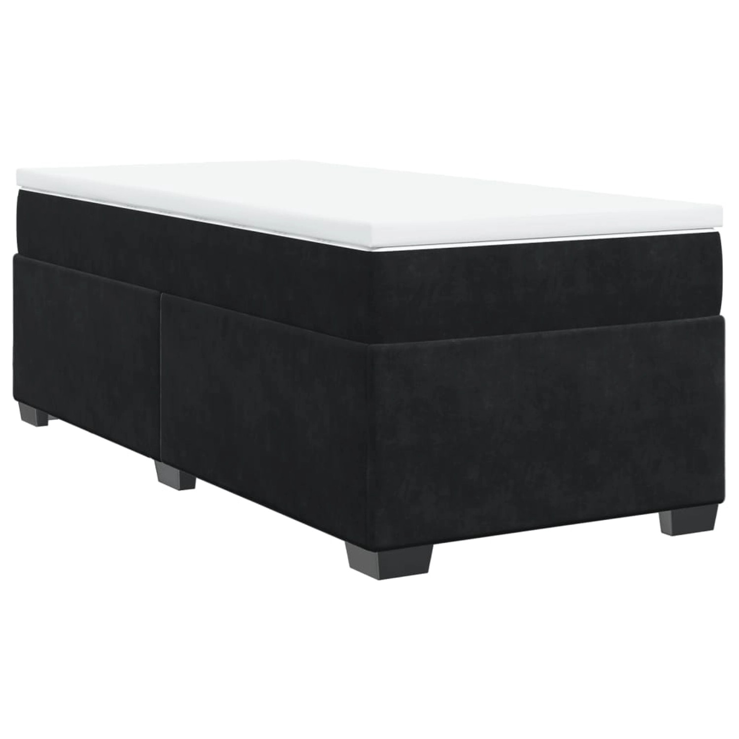vidaXL Boxspringbett mit Matratze Schwarz 100x200 cm Samt2107084 vidaXL Boxspringbett mit Matratze Schwarz 100x200 cm Samt2107084 von VIDAXL