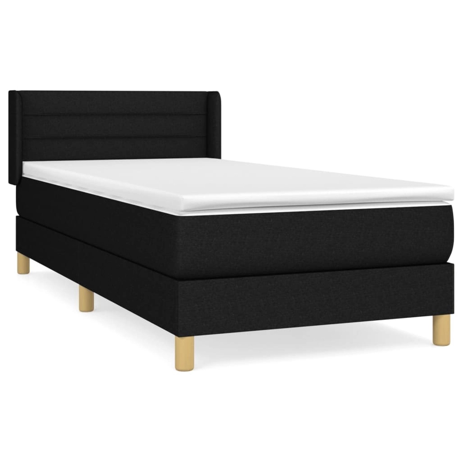 vidaXL Boxspringbett mit Matratze Schwarz 100x200 cm Stoff 3130331 vidaXL Boxspringbett mit Matratze Schwarz 100x200 cm Stoff 3130331 von VIDAXL