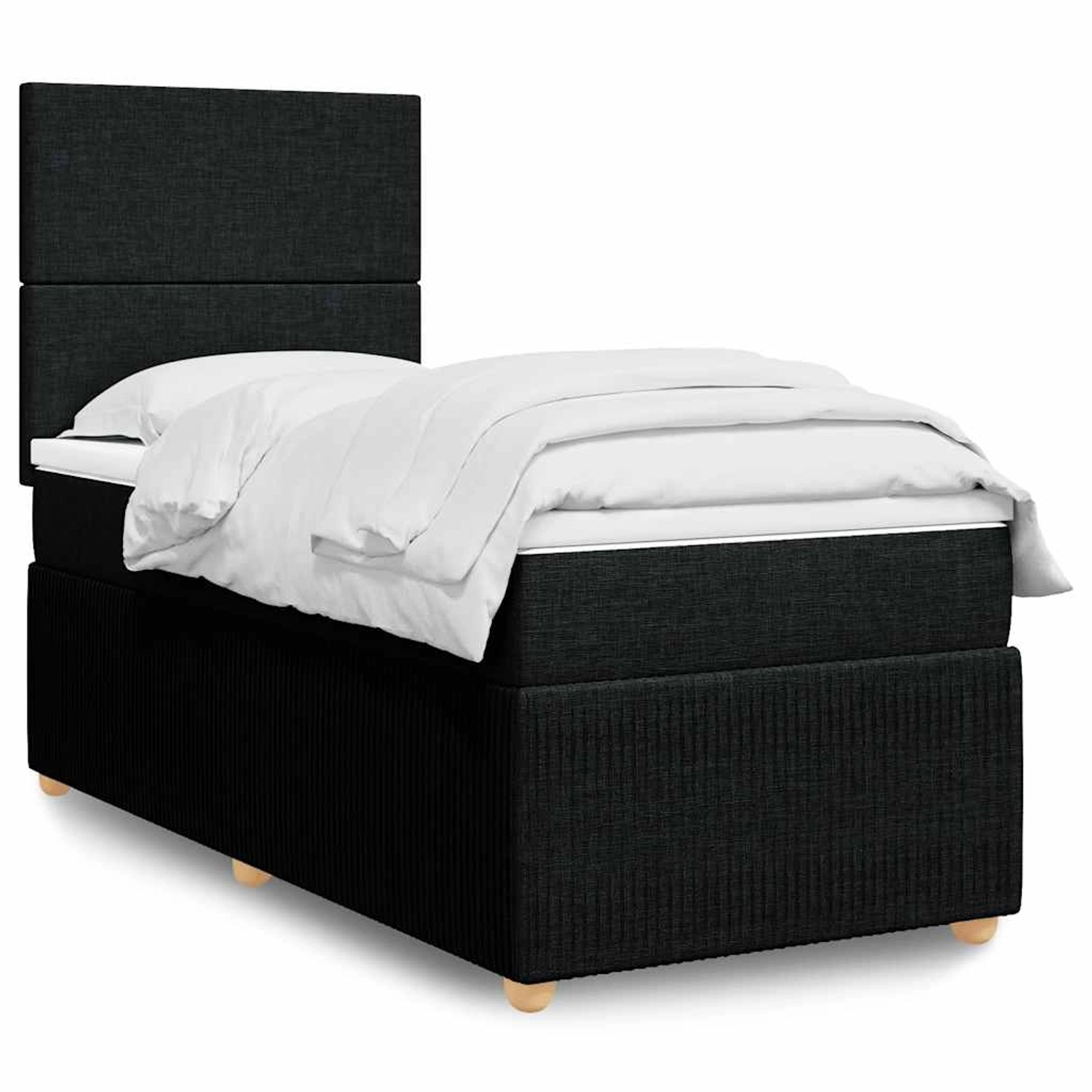 vidaXL Boxspringbett mit Matratze Schwarz 100x200 cm Stoff 3294262 vidaXL Boxspringbett mit Matratze Schwarz 100x200 cm Stoff 3294262 von VIDAXL