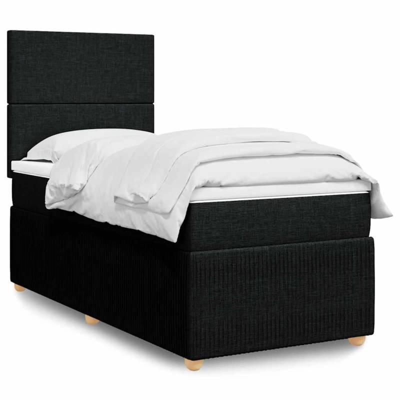 vidaXL Boxspringbett mit Matratze Schwarz 100x200 cm Stoff 3294262 vidaXL Boxspringbett mit Matratze Schwarz 100x200 cm Stoff 3294262 von VIDAXL
