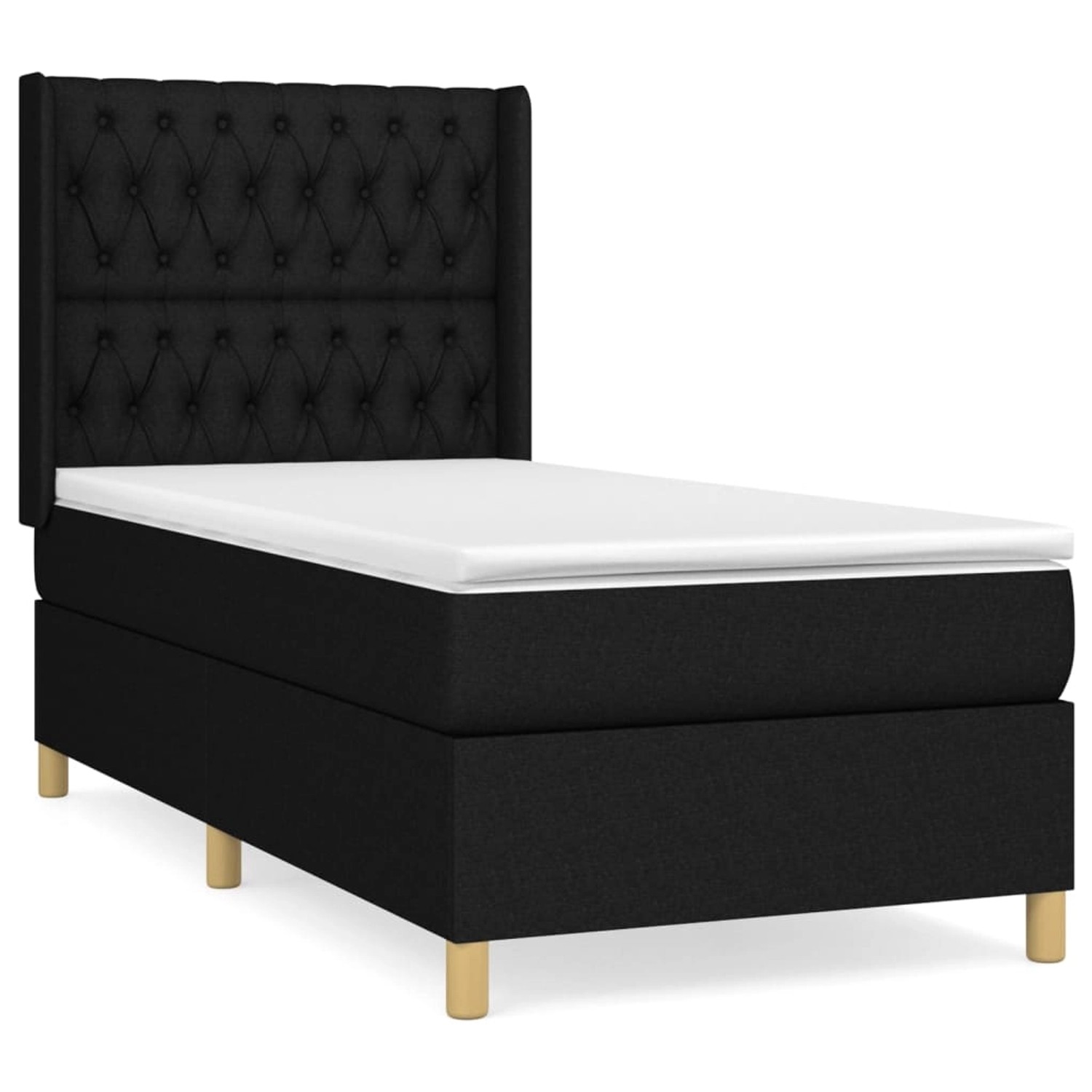 vidaXL Boxspringbett mit Matratze Schwarz 100x200 cm Stoff1396467 vidaXL Boxspringbett mit Matratze Schwarz 100x200 cm Stoff1396467 von VIDAXL