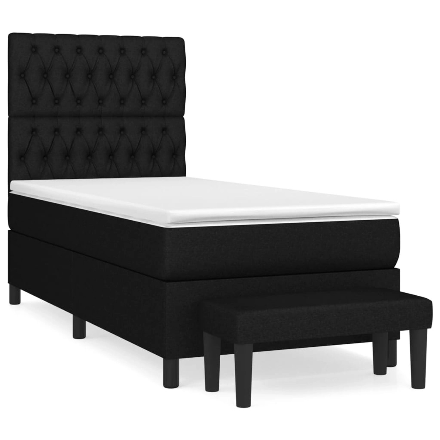 vidaXL Boxspringbett mit Matratze Schwarz 100x200 cm Stoff1397639 vidaXL Boxspringbett mit Matratze Schwarz 100x200 cm Stoff1397639 von VIDAXL