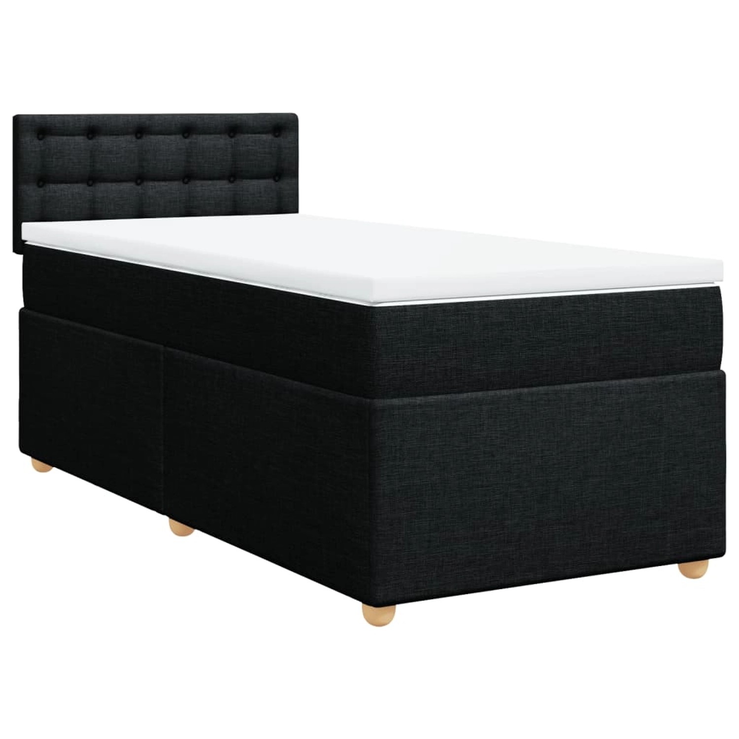 vidaXL Boxspringbett mit Matratze Schwarz 100x200 cm Stoff2106087 vidaXL Boxspringbett mit Matratze Schwarz 100x200 cm Stoff2106087 von VIDAXL