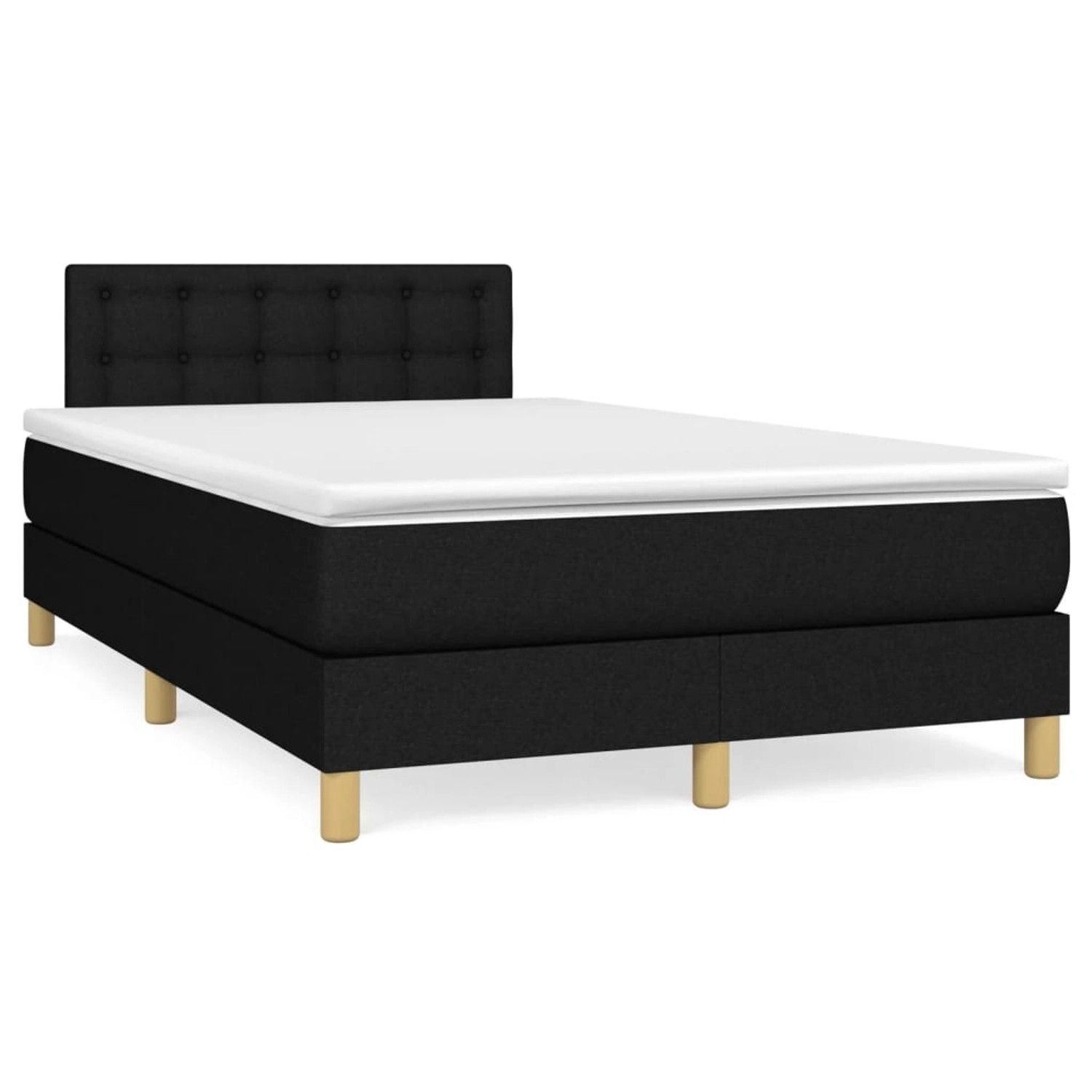 vidaXL Boxspringbett mit Matratze Schwarz 120x200 cm Stoff1389669 vidaXL Boxspringbett mit Matratze Schwarz 120x200 cm Stoff1389669 von VIDAXL